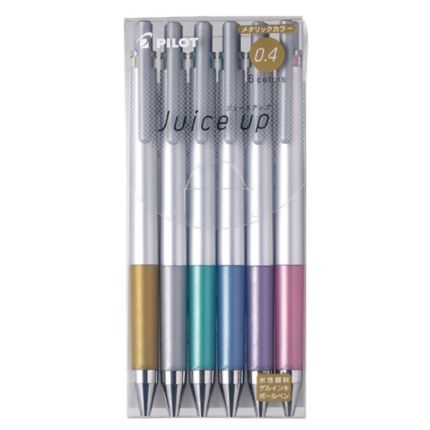 Pilot Juice Up Retractable Gel Ink Pen 0 4mm Metal Set Of 6