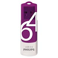 Memoria USB Philips Vivid 64 GB 3.0 viola