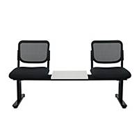 WORKSCAPE เก้าอี้นั่งพักคอย ZR-1005/2TM  2 ที่นั่ง มีโต๊ะกลาง สีดำ