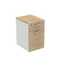 WORKSCAPE YP-23457 Pedestal Cabinet with 2 Drawers Latte/White
