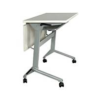 METAL PRO โต๊ะอเนกประสงค์พับได้ มีล้อ+บังตาไม้ รุ่น LS-711-120 120X60X75ซม.