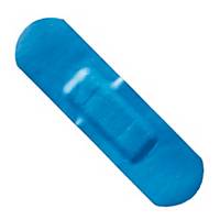 Pack 100 tiritas detectables azules Maya - 7,5 X 2,5 cm