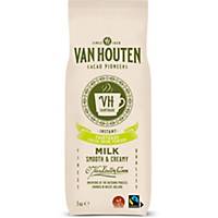 Van Houten Fairtrade cacaopoeder, 1 kg, doos van 10 zakken