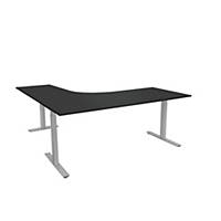 Hæve-sænke-bord Lanab Ergofunk Smart, 3 ben, højre, 200 x 180 cm, antracit