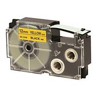 CASIO XR-12YW1 Tape 12mm x 8m Black on Yellow