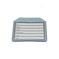 Name Badge Landscape Silicone 8.6X5.4cm Clear - Pack of10