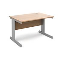 Vivo straight desk 1200mm x 800mm  silver frame, beech topDel Only Excl NI