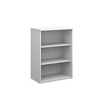 Universal bookcase 1090mm high with 2 shelves  whiteDel Only Excl NI