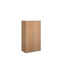 Universal double door cupboard 1440mm with 3 shelves beechDel Only Excl NI