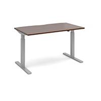 Elev8 Mono straight sit-stand desk 1400mm x 800mm walnut - Delivery only