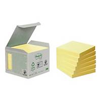 Ekologiczne karteczki samoprzylepne Post-it® PEFC, Żółte, 76 x 76 mm, 6 bloczków