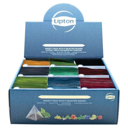 Lipton - assortiment de thés - Sélection exclusive - 9 saveurs - présentoir  