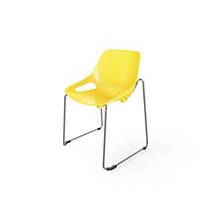 Chair EOL Rosalie, sled base metal, seat polyprop., yellow