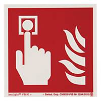 Znak  Alarm pożarowy  150 x 150 (mm)
