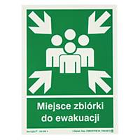 MEETING POINT EVACUATION SIGN 270X270MM