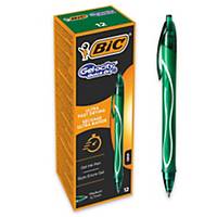 Bolígrafo retráctil de gel Bic Gelocity Quick Dry - 0,7 mm - verde