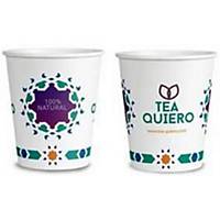 Tea Quiero Pappbecher, 180 ml, 50 Stück