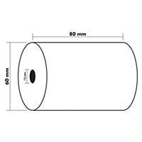 Bobine thermique Exacompta - 1 pli - 80 x 60 x 12 mm - sans BPA - lot de 10