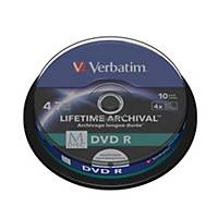 Verbatim M-Disc DVDr4X Spindle 4.7Gb - Pack of 10