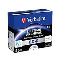 Verbatim M-Disc BD-R 4X In Case 25Gb - Pack of 5