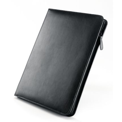 Falcon Leather Zip Folder With Calculator A4