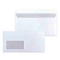 Briefumschläge DIN lang, mit Fenster, Haftklebung, 80g, weiß, 100 Stück