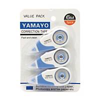 YAMAYO YM-230-3 CORRECTION TAPE 5 MM X 6 M - PACK OF 3
