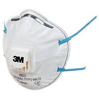 3M™ 8822 Molded Respiratory Mask with Valve, FFP2, 10 Pieces