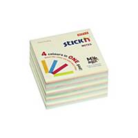 STICKN กระดาษโน้ต รุ่น 21574 แพ็ค 4+1 ขนาด 3X3 นิ้ว 4 สี