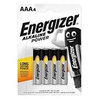 Baterie Energizer Alkaline Power, AAA/LR03, alkalické, 4 ks v balení