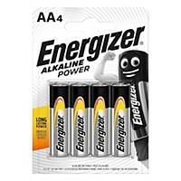 Baterie Energizer Alkaline Power, AA/LR06, alkalické, 4 ks v balení