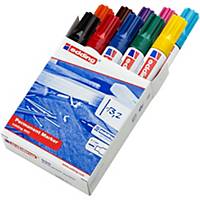 Permanent Marker Edding 500, angled tip, assorted, package of 10 pcs