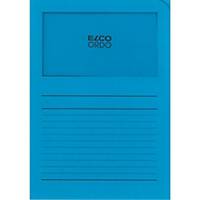 Chemise coin Elco 420502 Ordo Classico à fenêtre, A4, papier, bleue, 100x