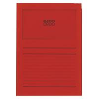 C100 CARTELLINE L C/FINESTRA ROSSE Elco Ordo Classico A4 stampato, rosso intenso