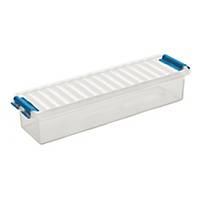 Boîte de rangement Sunware Q-line, transparent/bleue,  0,9 litre, la pièce