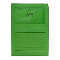 Elco 420504 Ordo pochettes coins avec fenêtre vertes - boîte de 100