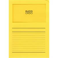 Chemise coin Elco 420505 Ordo Classico à fenêtre, A4, papier, jaune, 100x
