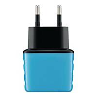 Ładowarka sieciowa EXC Cute, 2x USB, 2,4 A, niebiesko-szara