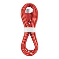 EXC WHIPPY CABLE MICRO USB 2M RED