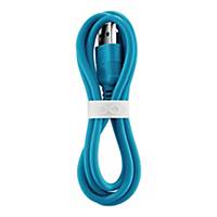 Kabel USB-A - Lightning M-M EXC Whippy, 0,9 m, niebieski