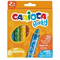Pack de 8 ceras super blandas Carioca baby - colores surtidos