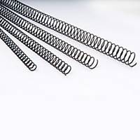 Pack de 100 espirales de metal - 14 mm - negro