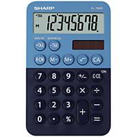 Kapesní kalkulačka Sharp EL760R, 8-místný displej, modrá