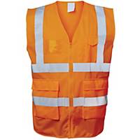 Safestyle Warnschutzweste 23511, Reißverschluss, Größe L, orange