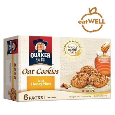 Quaker Oat Cookies with Honey Nuts 27g - Box of 6