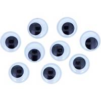 Pack de 24 ojos móviles grandes autoadhesivos Innspiro- 20 mm - negros