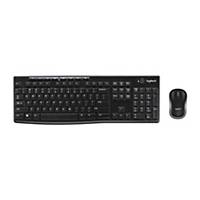 Conjunto de teclado y ratón inalámbricos Logitech MK270 - negro