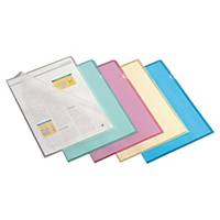 LYRECO Cut Flush Plastic Folders A4 110 microns Yellow - Pack of 100