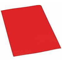 LYRECO A4 RED CUT FLUSH PLASTIC FOLDERS 110 MICRONS - BOX OF 100