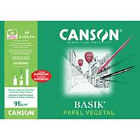 Papel vegetal Canson - A4 - 95 g/m2 - Mini pack de 12 hojas